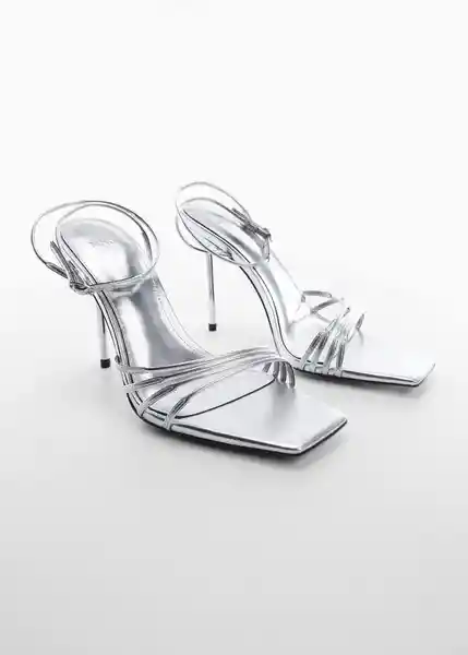 Sandalias Hilda Plata Talla 37 Mujer Mango