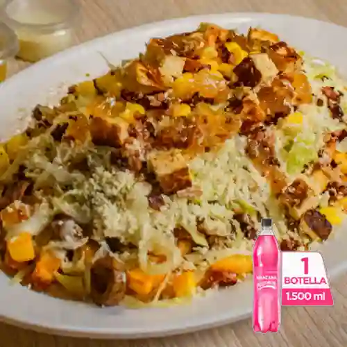 Salchipapa Nava Parejas (2 Personas) + Manzana 1.5l