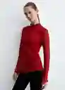 Blusa Roses Rojo Talla XL Mujer Mango