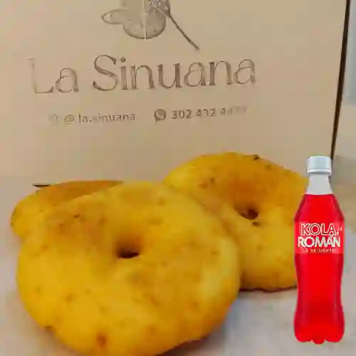 Combo Arepitas Dulce X3 + Kola Roman 500 ml