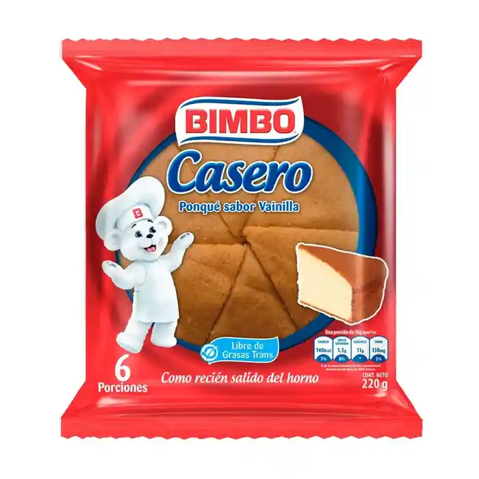 Bimbo Ponqué Sabor Vainilla