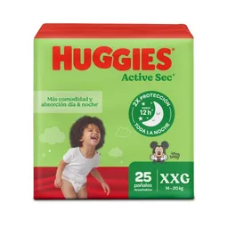 Pañales Huggies Active Sec Etapa 5/XXG Más Comodidad 25 Und