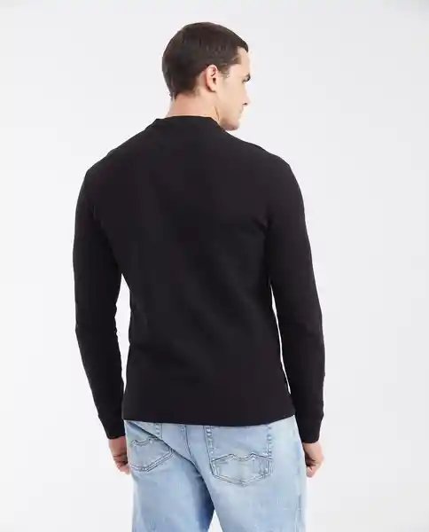 Camiseta Long Sleeve Negro Sombrio Ultraoscuro T S Chevignon