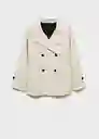 Abrigo Parka Malibu Piedra Talla S Mujer Mango
