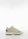 Zapatillas Deportivas Saga Beige Talla 36 Mujer Mango