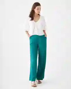 Pantalón Verde Perenne Ultra Oscuro Talla 12 639F013 Esprit