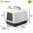 Ferplast Arenero Sanitario Gato Clear Cat 20 Negro