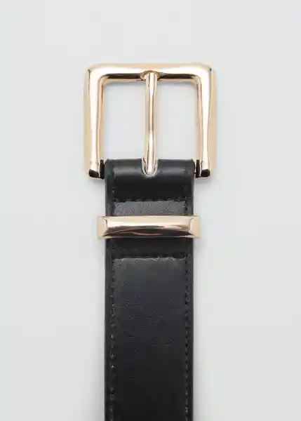 Cinturón Valeta Negro Talla M Mujer Mango