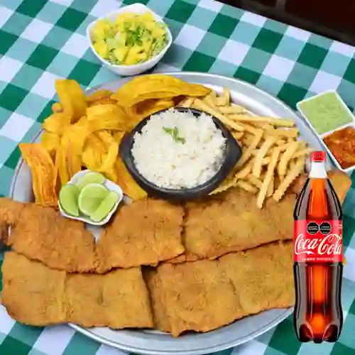 Combo Chuleta de Cerdo 1 Metro +Cocacola Orig 1.5l