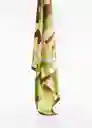Pañuelo Apricot Verde Talla 99 Mujer Mango