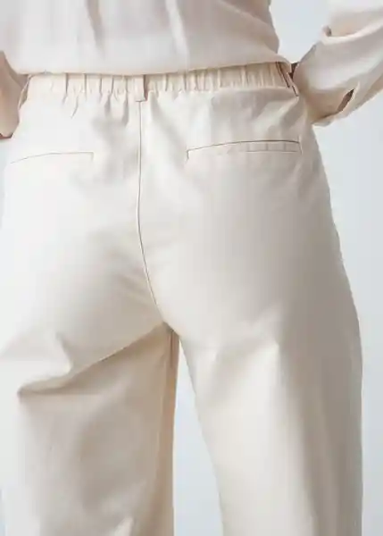 Pantalón Farah Mujer Crudo Abedul Claro Talla 12 433G380 Naf Naf