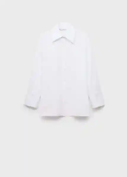 Camisa Lombarda Blanco Talla M Mujer Mango
