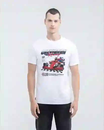 Camiseta Racecar Masculino Blanco 0 Claro L Chevignon