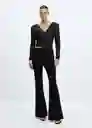 Blusa Gloria Negro Talla M Mujer Mango