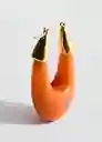 Pendientes Fauna Naranja Talla 99 Mujer Mango