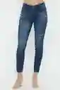 Ragged Jean Sixtina Color Azul Oscuro Talla 6