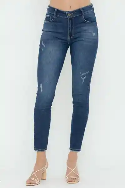 Ragged Jean Sixtina Color Azul Oscuro Talla 6