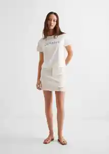 Camiseta Chasing Off White Talla 19 Teen Niñas Mango