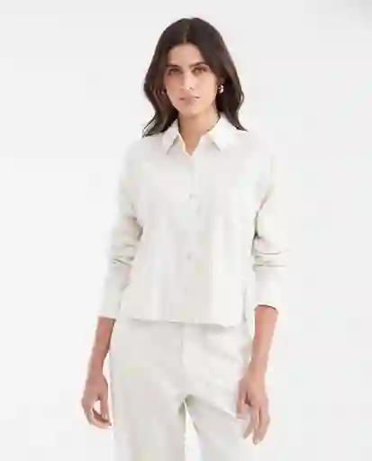 Camisa Stripe Crop Crudo Pristino Claro Talla M Chevignon