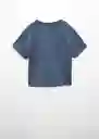 Camiseta Band Azul Talla 08 Niñas Mango