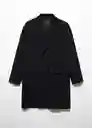 Abrigo Uxio Negro Talla XL Hombre Mango