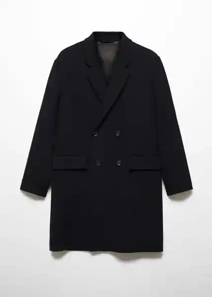 Abrigo Uxio Negro Talla XL Hombre Mango