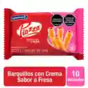 Piazza Barquillo con Crema Sabor a Fresa