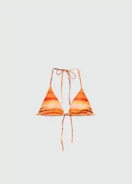 Top Bikini Posta Naranja Talla Xs Mujer Mango