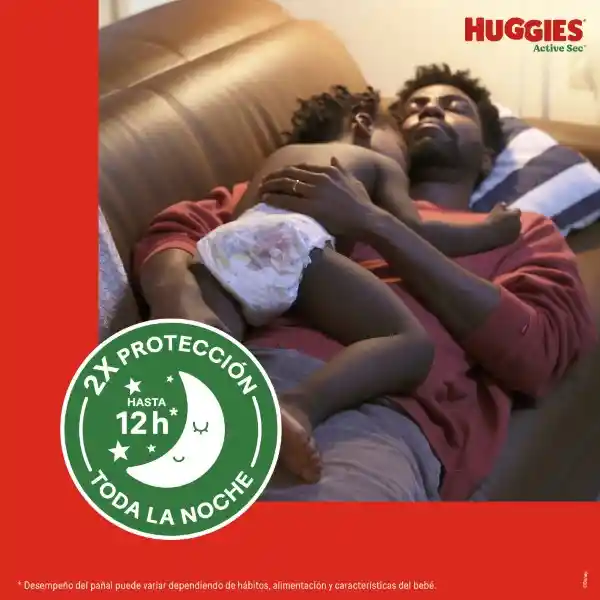 Pañales Huggies Active Sec Etapa 3/G Más Comodidad 100 Und