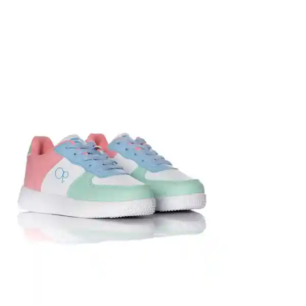 Ocean Pacific Tenis de Niña Blanco Rosado Talla 33