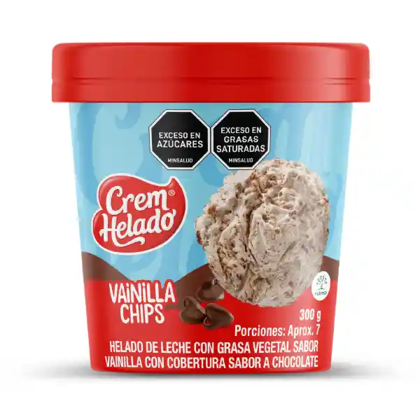 Crem Helado Vaso Medio Litro Vainilla Chips 300 g
