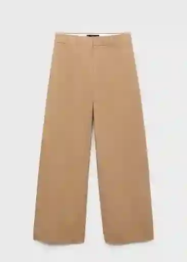 Pantalón Malta Camel Talla 40 Mujer Mango