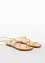 Sandalias Gozo1 Oro Talla 36 Mujer Mango