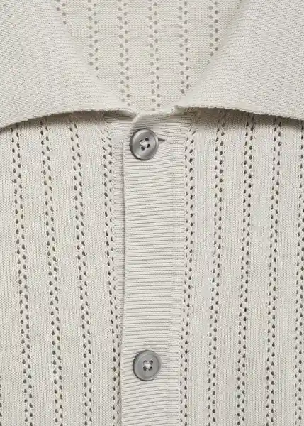 Camisa Puntet Hielo Talla M Hombre Mango