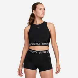 Nike Camiseta W Np Df Crop Tank Shine Mujer Negro L