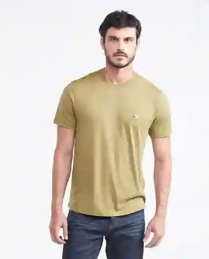 Camiseta Básica Masculino Verde Lagartija Oscuro T. S Chevignon