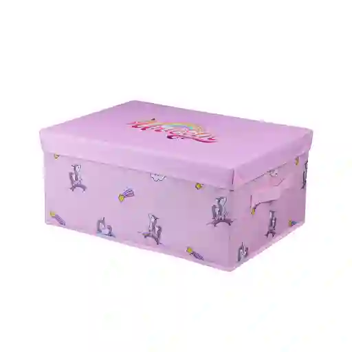 Caja de Almacenamiento Unicorn Dream con Tapa Rosa Miniso