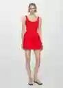 Vestido Nube Rojo Talla L Mujer Mango