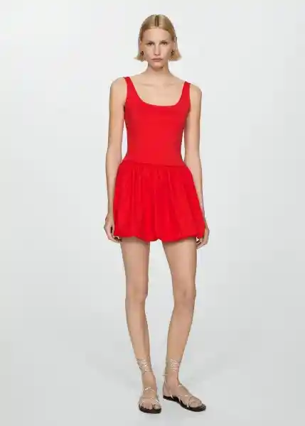 Vestido Nube Rojo Talla L Mujer Mango