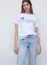 Camiseta Pstilubi Blanco Talla S Mujer Mango