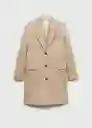 Abrigo Manila Beige Talla XS Mujer Mango