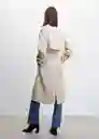 Gabardina Trench Taxi Piedra Talla M Mujer Mango