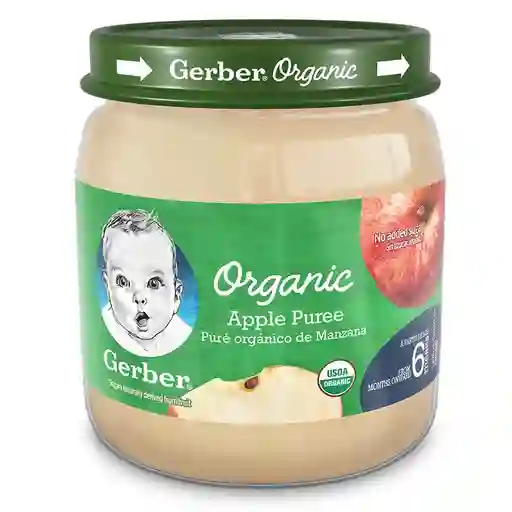 Compota orgánica GERBER® Manzana frasco x 113g