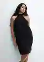 Vestido Bobiet Negro Talla 18 Mujer Mango