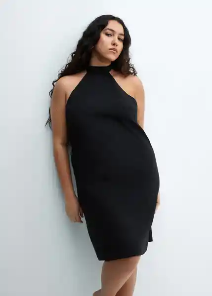 Vestido Bobiet Negro Talla 18 Mujer Mango