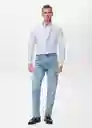 Camisa Kodak Celeste Talla M Hombre Mango
