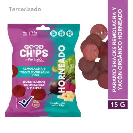 Paramo Snacks Remolacha Yacón Organica horneado 15gr