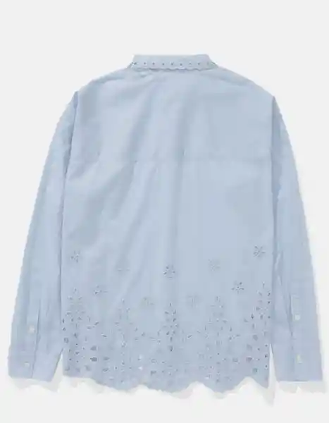 Camisa Mujer Azul Talla Small 6433401 American Eagle