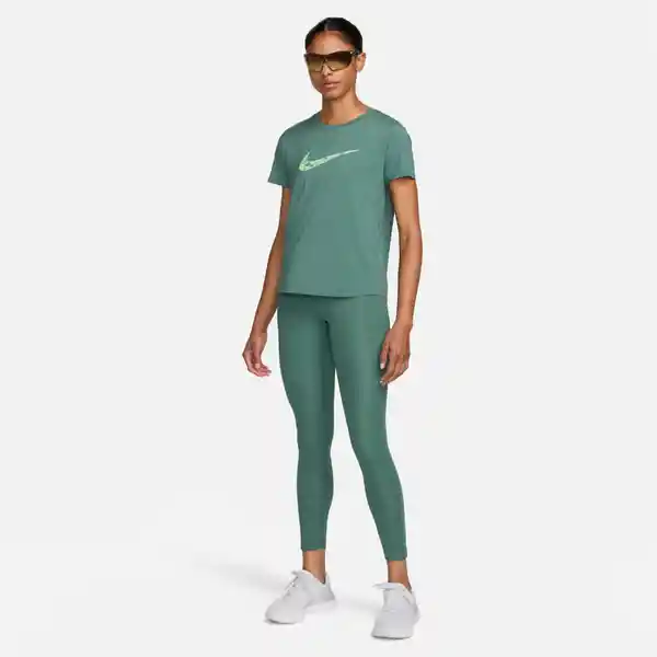 Nike Camiseta W One Swsh Hbr Df Ss Top Para Mujer Verde Talla S