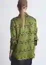 Camisa Robi Verde Talla M Mujer Mango